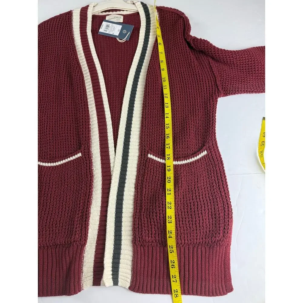 Universal Thread Burgundy Open Front Cardigan - XS - NWT - Picture 7 of 8